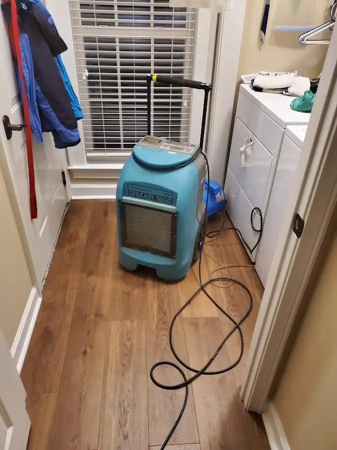 Commercial dehumidifier deployed for Flood Damage Cleanup in Dudley